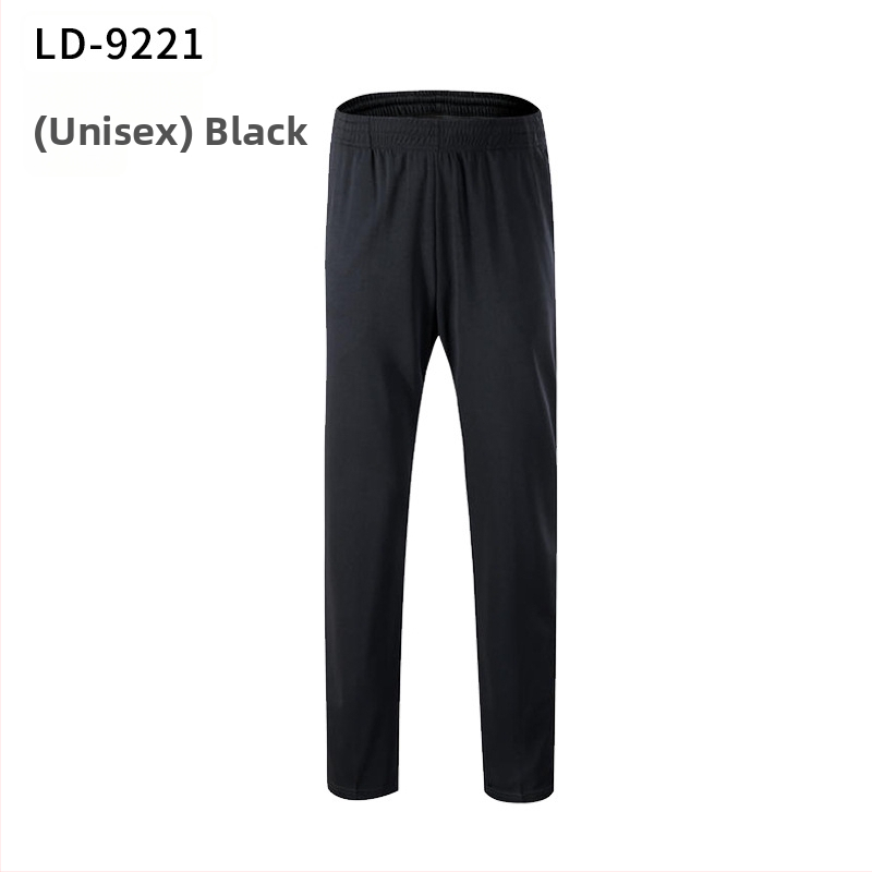 Ātri žūstošas bikses ar taisnu piegriezumu, universālas, grupu nodarbībām, vieglatlētikai un skrējienam, ar logotipa uzdrukāšanu