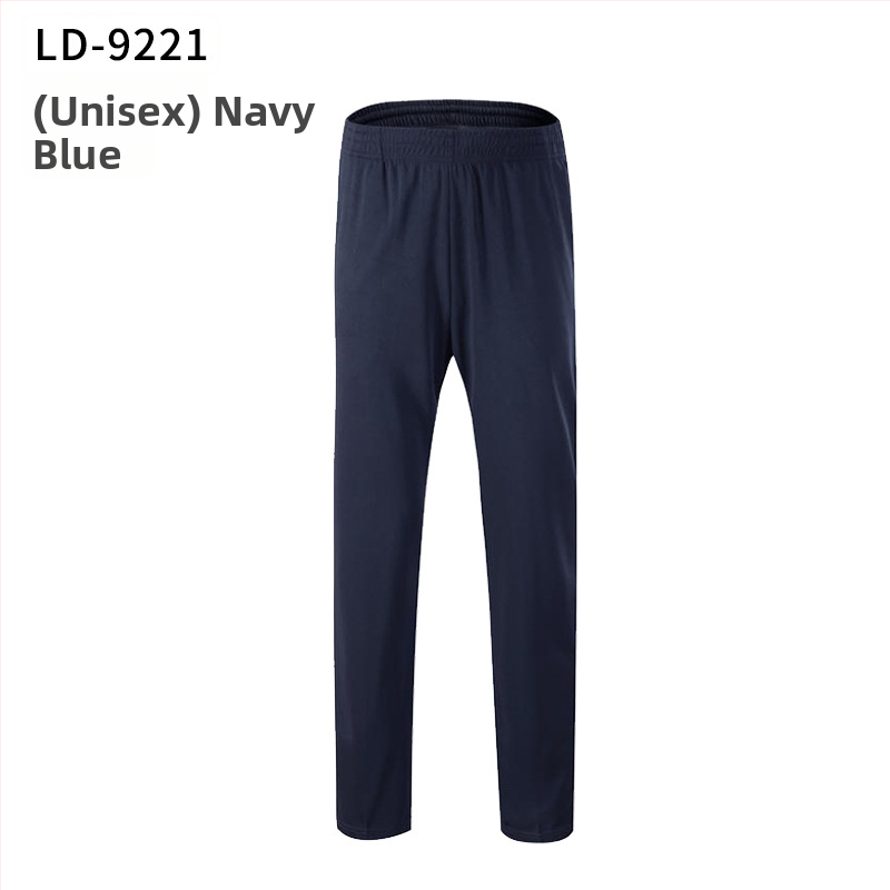 Ātri žūstošas bikses ar taisnu piegriezumu, universālas, grupu nodarbībām, vieglatlētikai un skrējienam, ar logotipa uzdrukāšanu