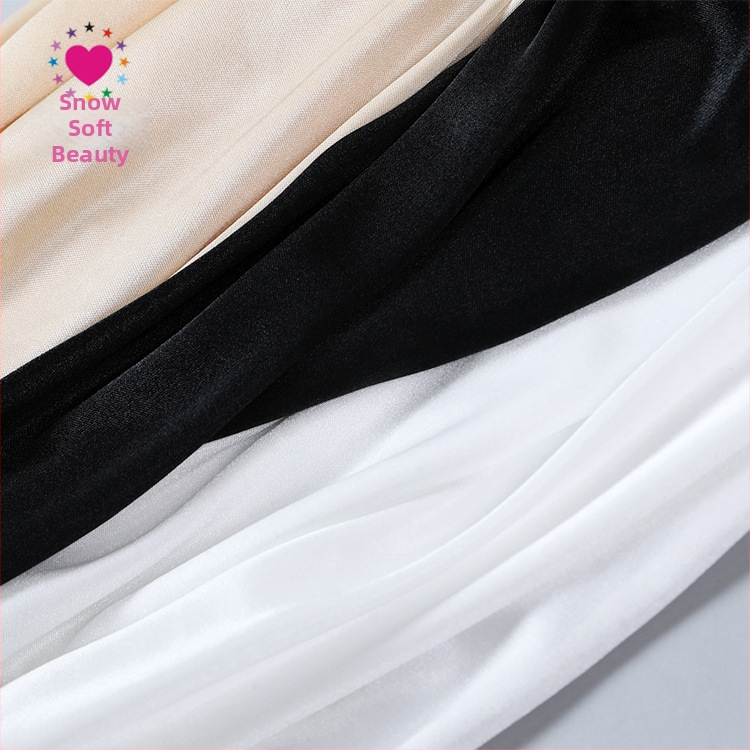 Podšitá slipová sukňa s čipkou lemom, nepriehľadná, ľahký vzhľad hodvábneho polyesteru