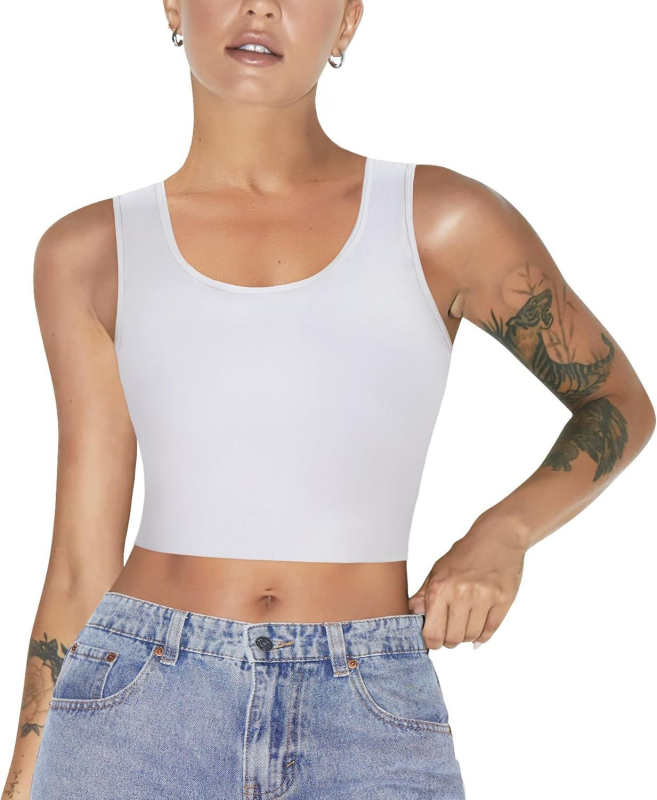 Moteriškas tomboy stiliaus sportinis liemenėlis, pilno puodelio, be formavimo, pagrindinis audinys: nailonas, įdėklas: medvilnė, patogus