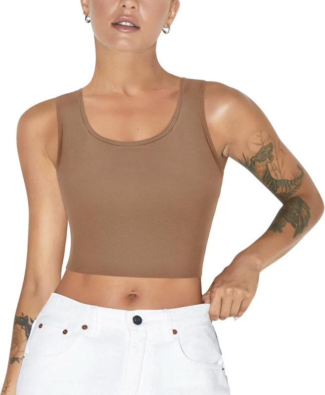 Moteriškas tomboy stiliaus sportinis liemenėlis, pilno puodelio, be formavimo, pagrindinis audinys: nailonas, įdėklas: medvilnė, patogus