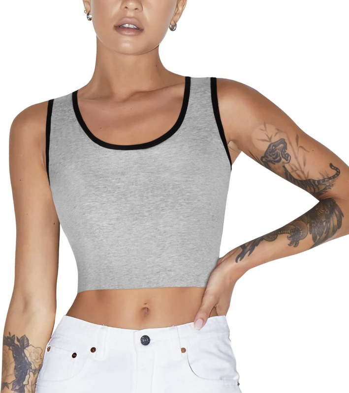 Moteriškas tomboy stiliaus sportinis liemenėlis, pilno puodelio, be formavimo, pagrindinis audinys: nailonas, įdėklas: medvilnė, patogus