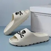 Unisex EVA sussid kolju kujundusega, ümmarguse ninaga, ilma voodrita, vabaaja stiil, suvi 2025, bränd FASHION