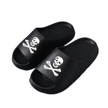 Unisex EVA sussid kolju kujundusega, ümmarguse ninaga, ilma voodrita, vabaaja stiil, suvi 2025, bränd FASHION