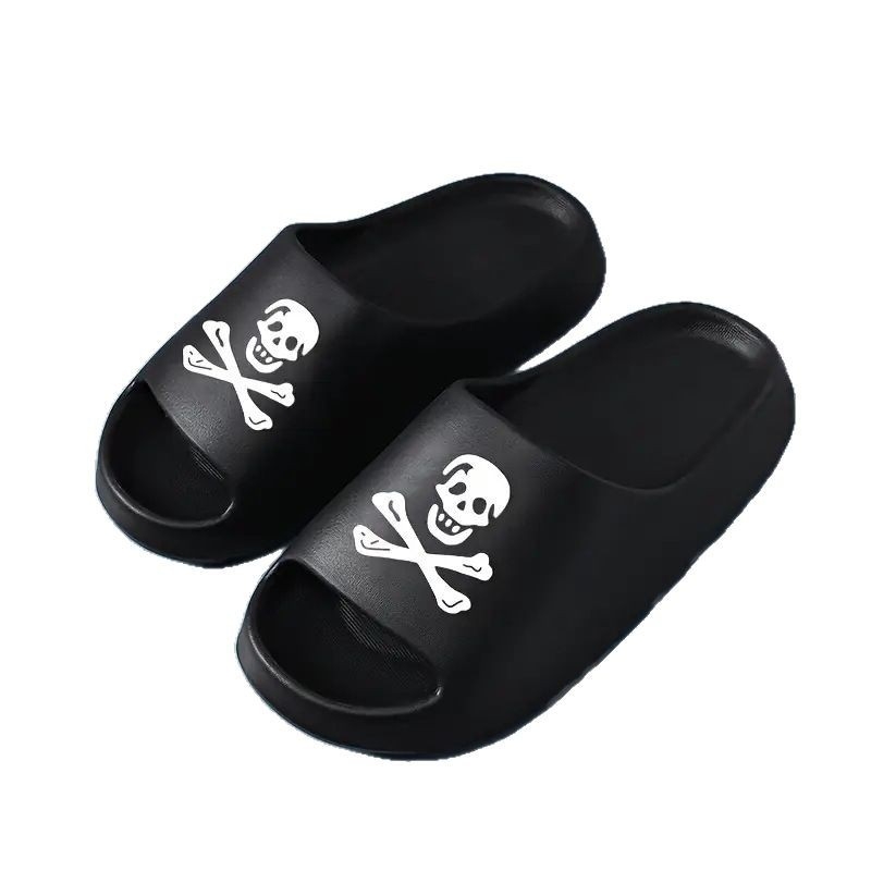 Unisex EVA sussid kolju kujundusega, ümmarguse ninaga, ilma voodrita, vabaaja stiil, suvi 2025, bränd FASHION