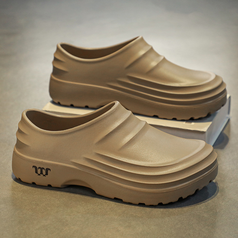 TAJI мъжки обувки за кухня – неплъзгащи се, водоустойчиви и маслоустойчиви; EVA горна част и EVA подметка, Injection технология на подметката