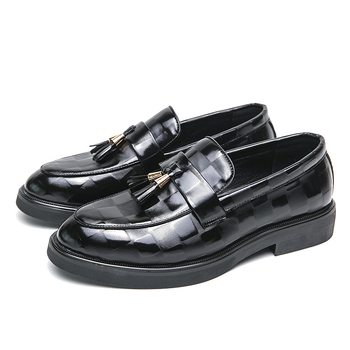 Muške cipele od PU kože, Slip-On, kožna podstava, oštar nos, gumeni potplat