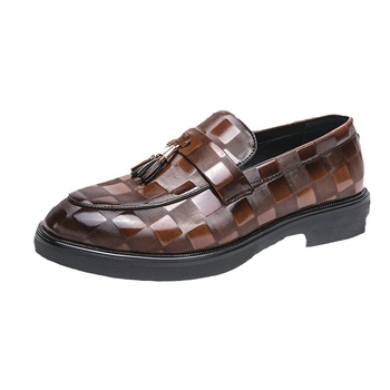 Muške cipele od PU kože, Slip-On, kožna podstava, oštar nos, gumeni potplat