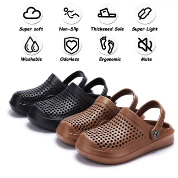 Unisex Crocs-stiilis rand- ja veesandaalid, kerge EVA materjal, lame tald, suvi 2025