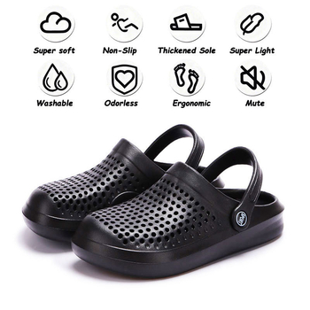 Unisex Crocs-stiilis rand- ja veesandaalid, kerge EVA materjal, lame tald, suvi 2025