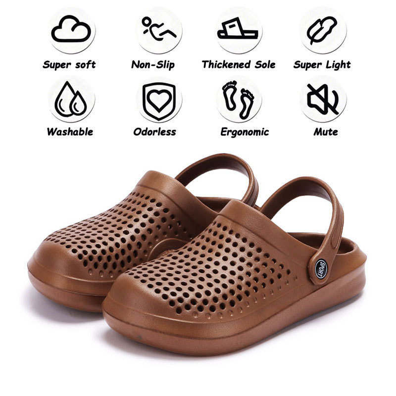Unisex Crocs-stiilis rand- ja veesandaalid, kerge EVA materjal, lame tald, suvi 2025