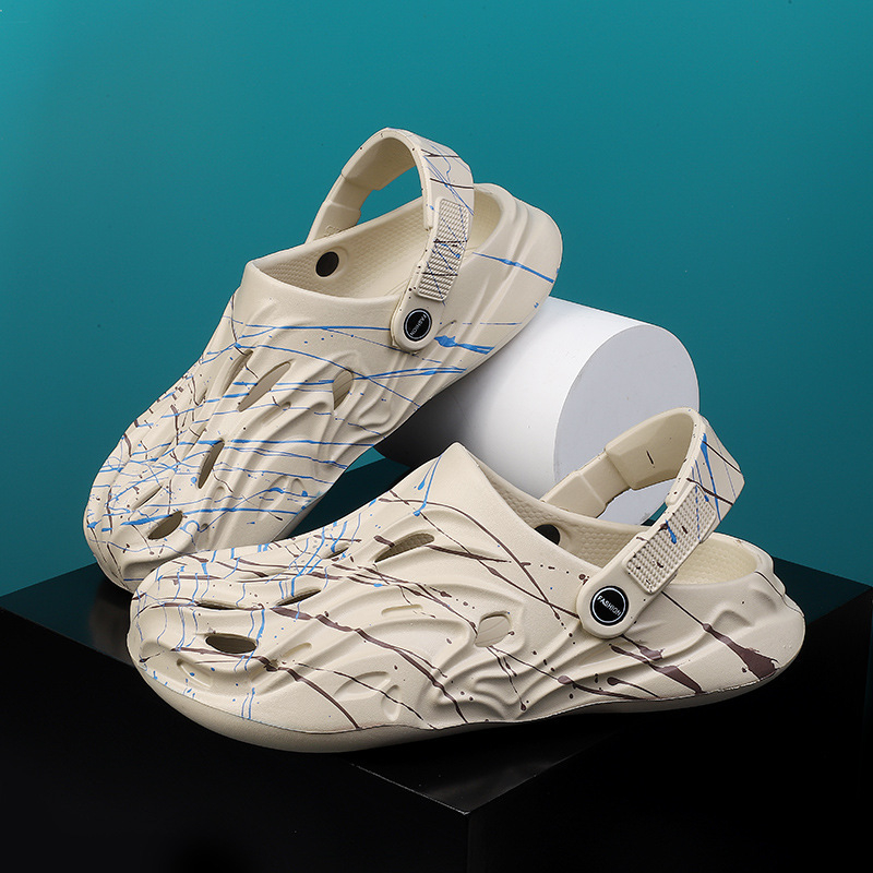 Ανδρικά σανδάλια EVA – EVA επάνω μέρος και σόλα, Slip-On, αναπνεόμενα, κλειστό δάχτυλο, στυλ Baotou για χαλάρωση