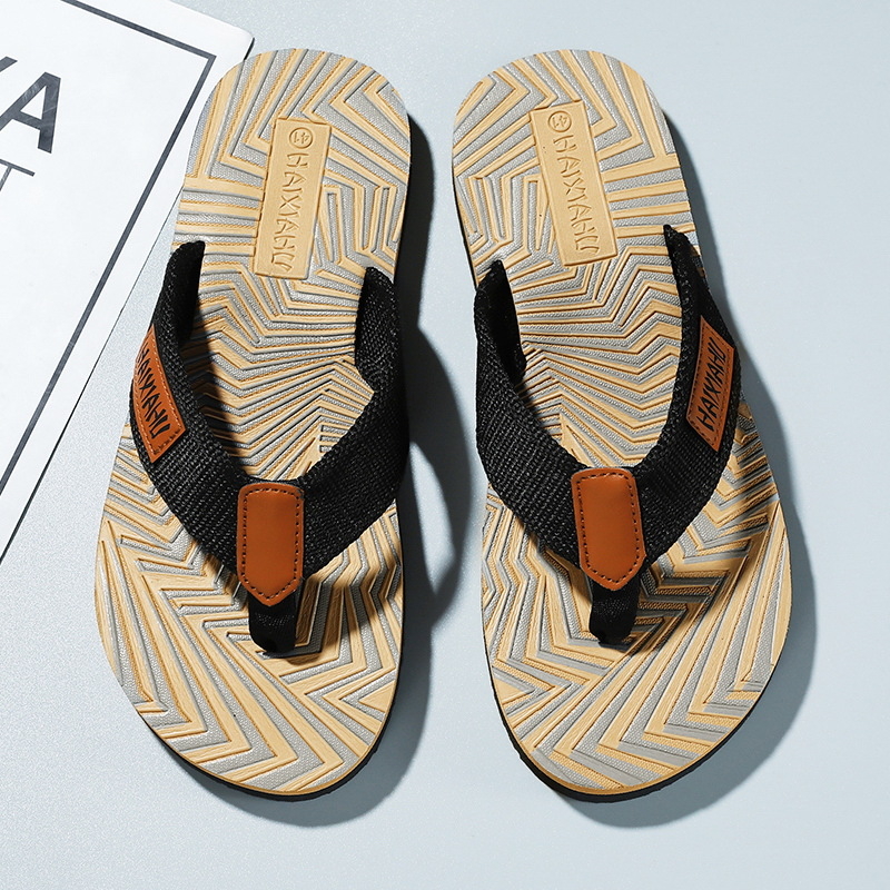 Мъжки джапанки - свободен стил, отворени пръсти, PVC горно покритие, EVA подметка, инжекционно формирана подметка