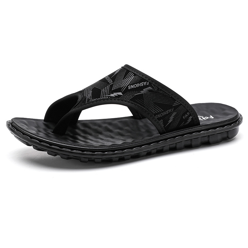 Мъжки джапанки, дишащ горен слой от плат, гумена подметка, отворен пръст, ежедневни летни чехли
