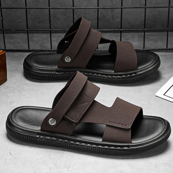 Мъжки летни сандали: изкуствена кожа горна част, EVA подметка, стил свободен, за открито