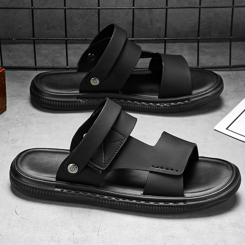 Мъжки летни сандали: изкуствена кожа горна част, EVA подметка, стил свободен, за открито