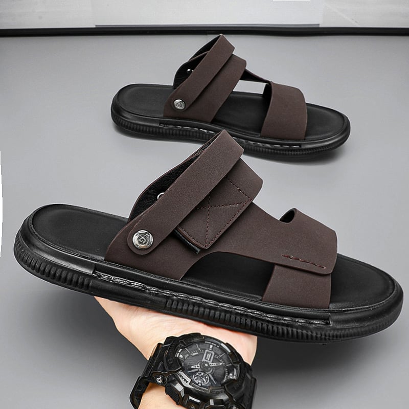 Мъжки летни сандали: изкуствена кожа горна част, EVA подметка, стил свободен, за открито