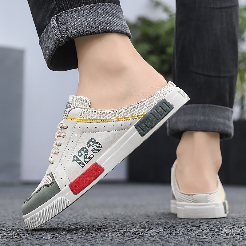 Мъжки спортни сандали с гумена подметка, връзки, летен модел 2025