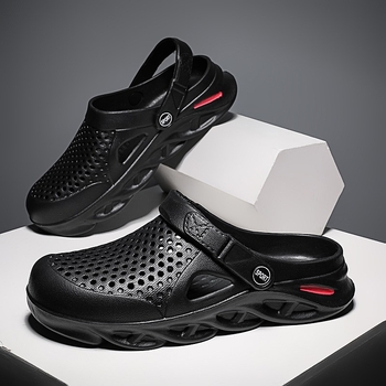 Sandalai su perforuotu EVA viršumi, guminė padas, laisvalaikio stilius, uždaras pirštas, vulkanizuota konstrukcija, 2024 m. vasara