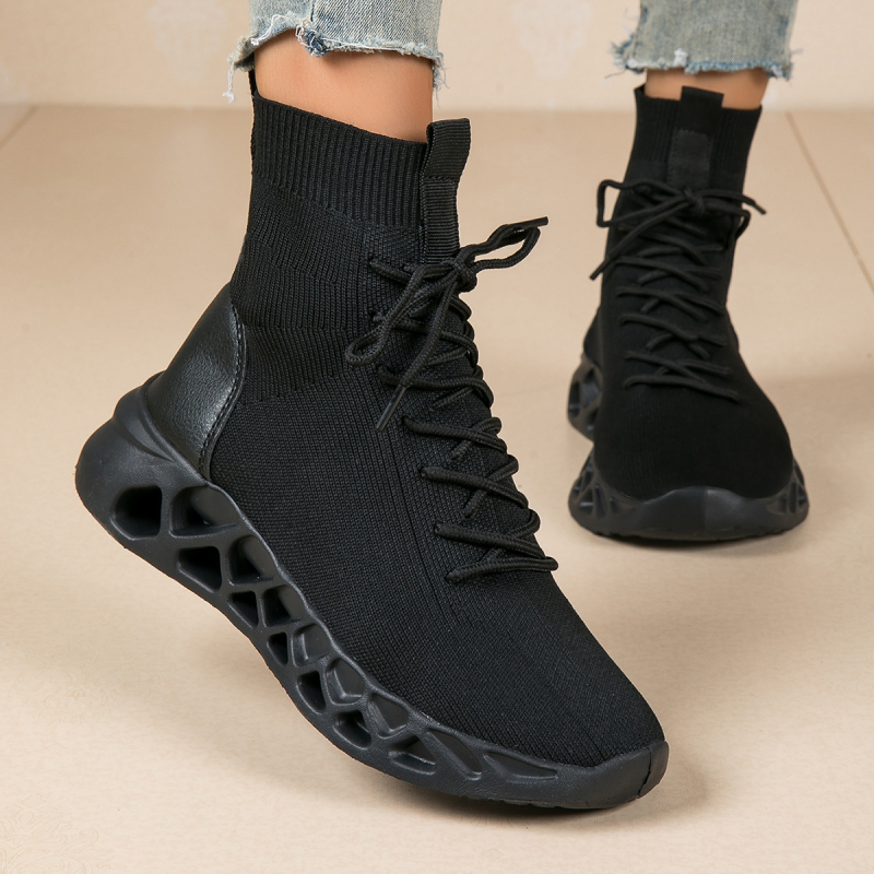 Hálózatos Slip-On sportcipő, kerek orr, alacsony talp, lélegző, MD talp