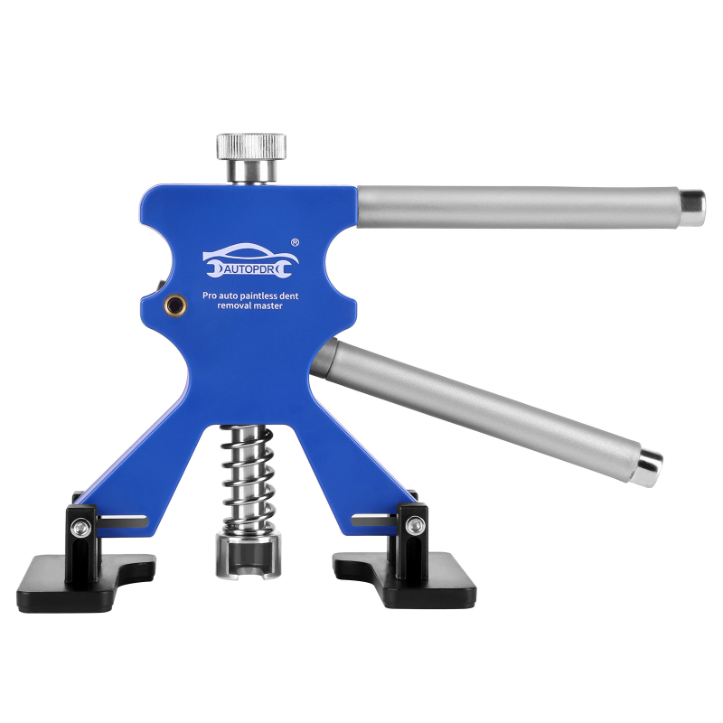 Automobilio įdubų taisymo įrankių rinkinys su traukimo įrankiu – Prekės ženklas: Super PDR; Medžiaga: nailonas, aliuminio lydinys; Taikymo sritis: įrankis įdubų taisymui; Gamybos vieta: Shenzhen