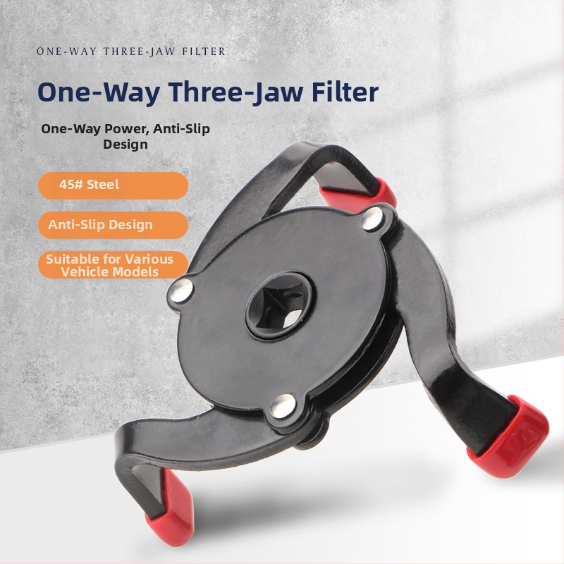 Vienos krypties trijų žandikaulių alyvos filtro raktas, 60–95 mm, 45# plienas, Tianhu