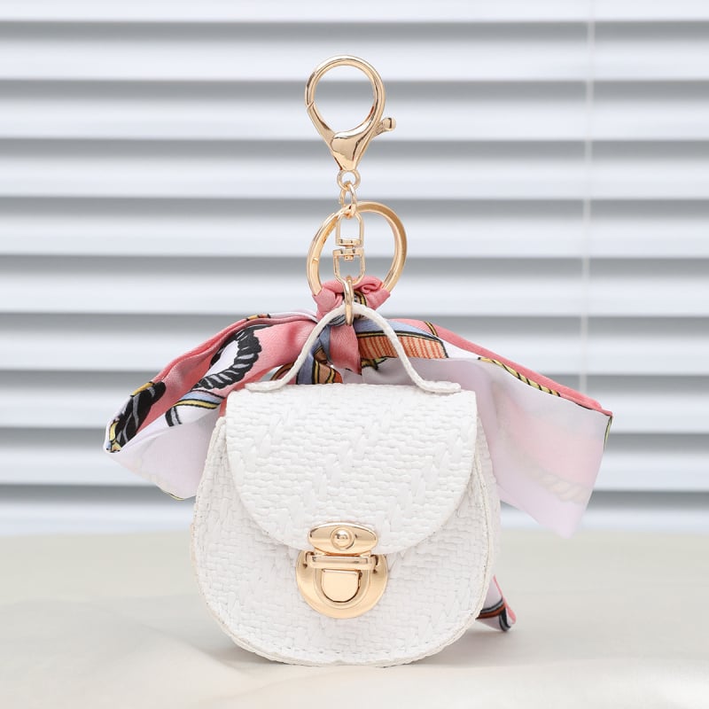 Krepšio pakabukas, PVC medžiaga, dryžuotas modelis, 2025 m. pavasaris, tinkamas laikymui