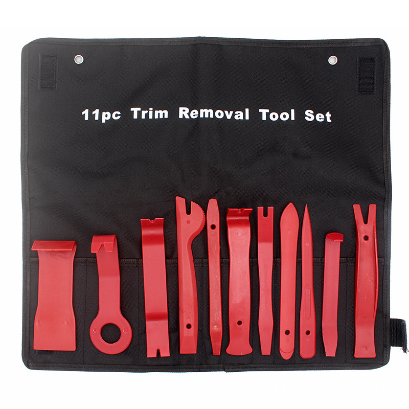 11 dalių automobilio interjero demontavimo įrankių rinkinys (PP) durų panelėms ir garso sistemai