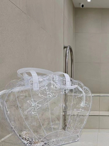 Átlátszó PVC strandtáska, vízálló héj-stílus, kapacitás 20 L alatt, utcai stílus