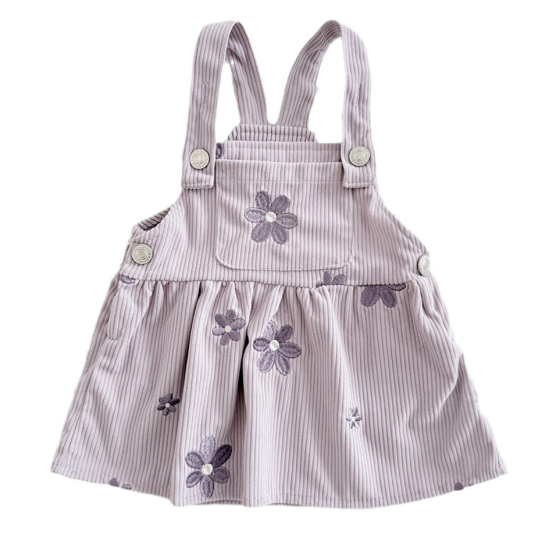 Dječja suknja s naramenicama, s cvjetnim vezom, pleteni materijal, glavni materijal poliester, podstava poliester, stil princeze, nježna obrada