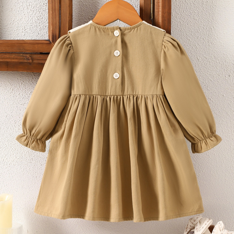 Dječja haljina princeza s dugim rukavima, 100% pamuk, za uzrast 3-8 godina, proljeće i jesen