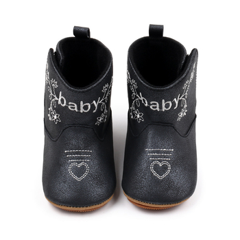 Dječje čizme, vintage stil, umjetna PU gornja stranica, visok vrh, Velcro zatvarač, za dob 12–36 mjeseci