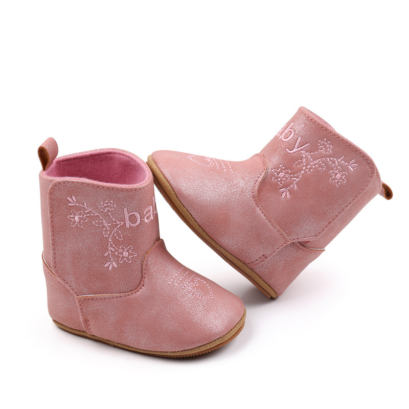 Dječje čizme, vintage stil, umjetna PU gornja stranica, visok vrh, Velcro zatvarač, za dob 12–36 mjeseci