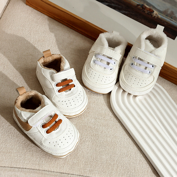 Pantofi sport Liangbao pentru copii, iarnă, unisex, respirabili, anti-derapare, călduroși, închidere Velcro, 12–36 luni
