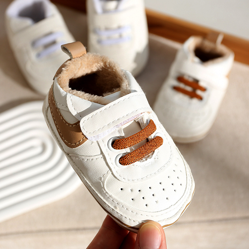 Pantofi sport Liangbao pentru copii, iarnă, unisex, respirabili, anti-derapare, călduroși, închidere Velcro, 12–36 luni