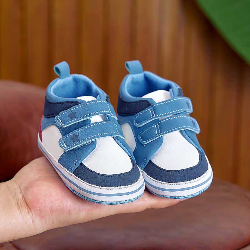 Dječje sportske tenisice za bebe i malu djecu, gornji dio od pamuka, Velcro zatvarač, protuklizna potplata, za djecu uzrasta 12–36 mjeseci