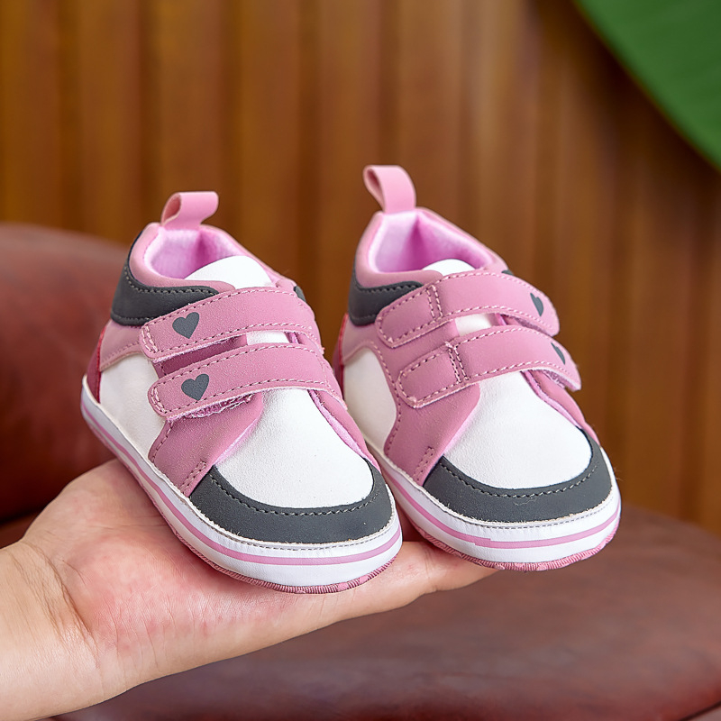 Dječje sportske tenisice za bebe i malu djecu, gornji dio od pamuka, Velcro zatvarač, protuklizna potplata, za djecu uzrasta 12–36 mjeseci