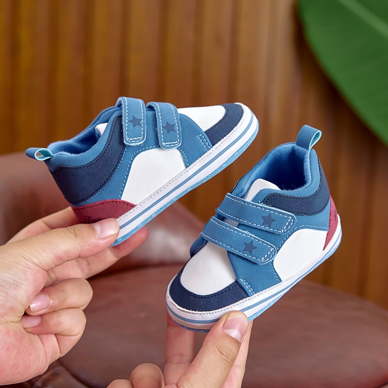 Dječje sportske tenisice za bebe i malu djecu, gornji dio od pamuka, Velcro zatvarač, protuklizna potplata, za djecu uzrasta 12–36 mjeseci
