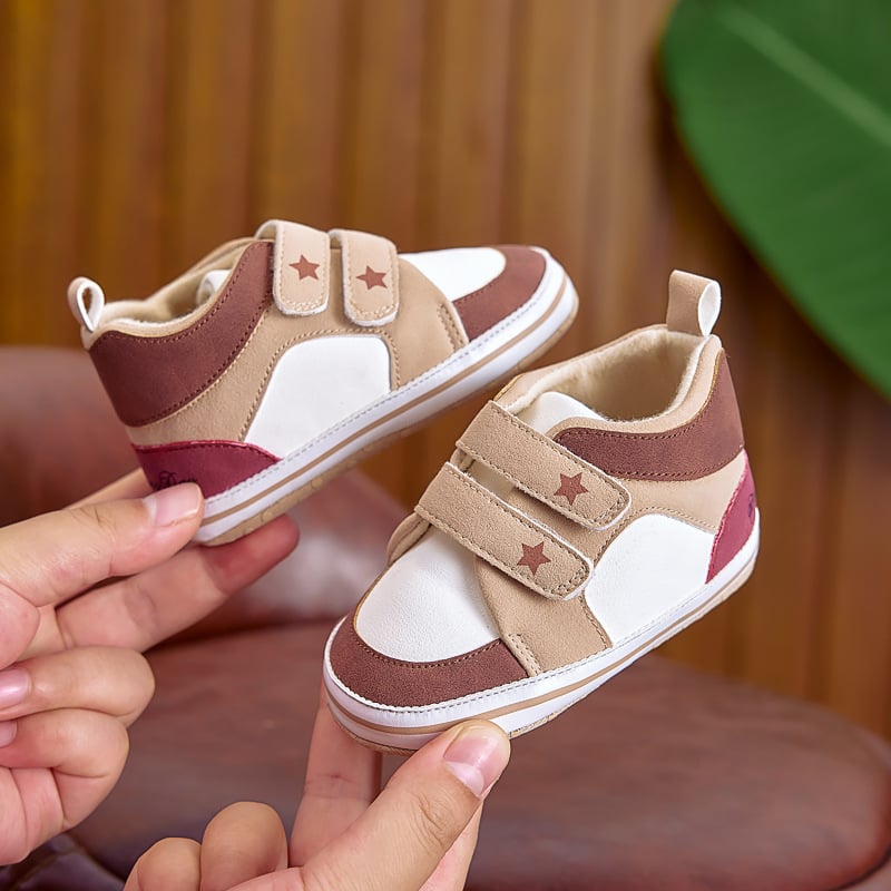 Dječje sportske tenisice za bebe i malu djecu, gornji dio od pamuka, Velcro zatvarač, protuklizna potplata, za djecu uzrasta 12–36 mjeseci