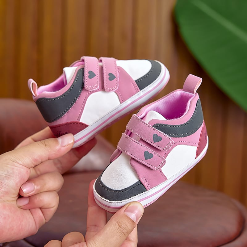 Dječje sportske tenisice za bebe i malu djecu, gornji dio od pamuka, Velcro zatvarač, protuklizna potplata, za djecu uzrasta 12–36 mjeseci