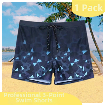 Vyriski plaukimo šortai su trečdalių ilgiu - chloru turinčios pluošto medžiagos, stilius briefs, tinkami kitiems kamuolių sportams