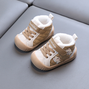 Žieminiai bateliai vaikams 12–36 mėn, Velcro užsegimas, viršus iš sintetinės odos, kvėpuojantys ir atsparūs dėvėjimui, žemas kulkšnies aukštis, minkšta padas