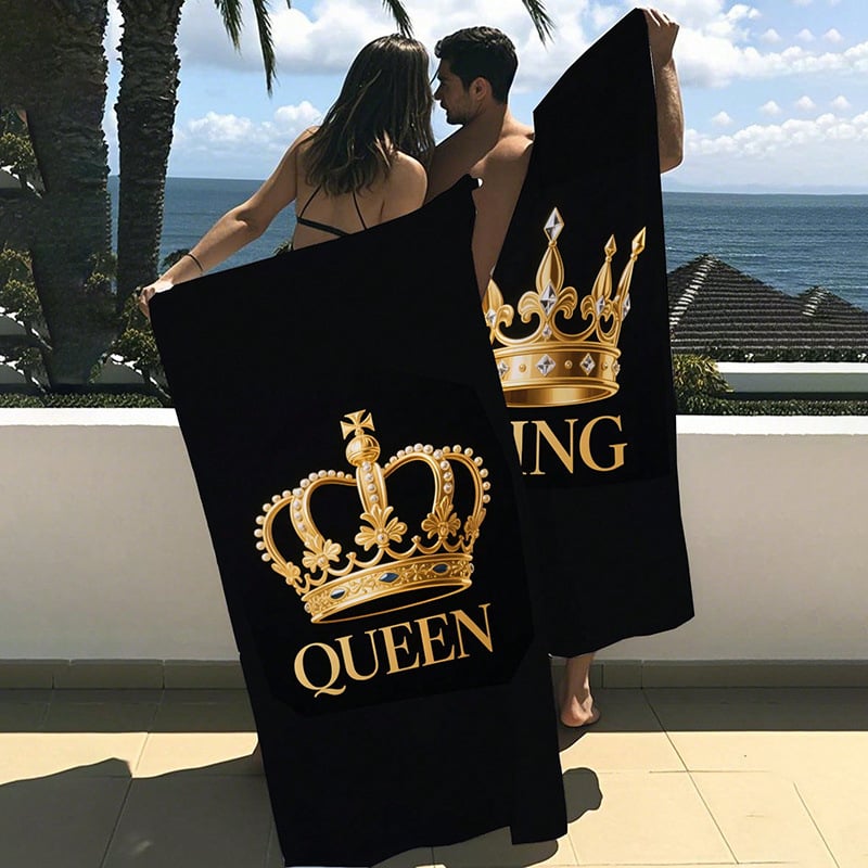 Mikrofibra pludmales dvieļis – 200–300 g, 150d diegs, druka, pielāgošana pieejama