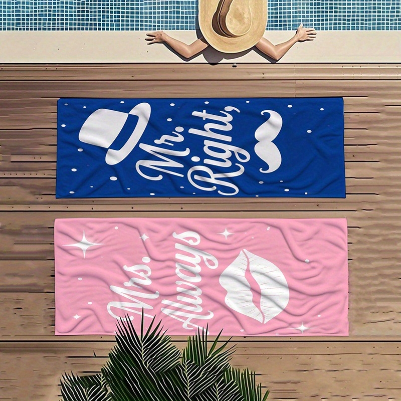 Mikrofibra pludmales dvieļis – 200–300 g, 150d diegs, druka, pielāgošana pieejama