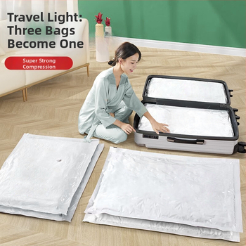 Vakuuminė suspaudimo talpykla drabužiams ir antklodėms, stora konstrukcija, 2023 metų modelis, be pompos