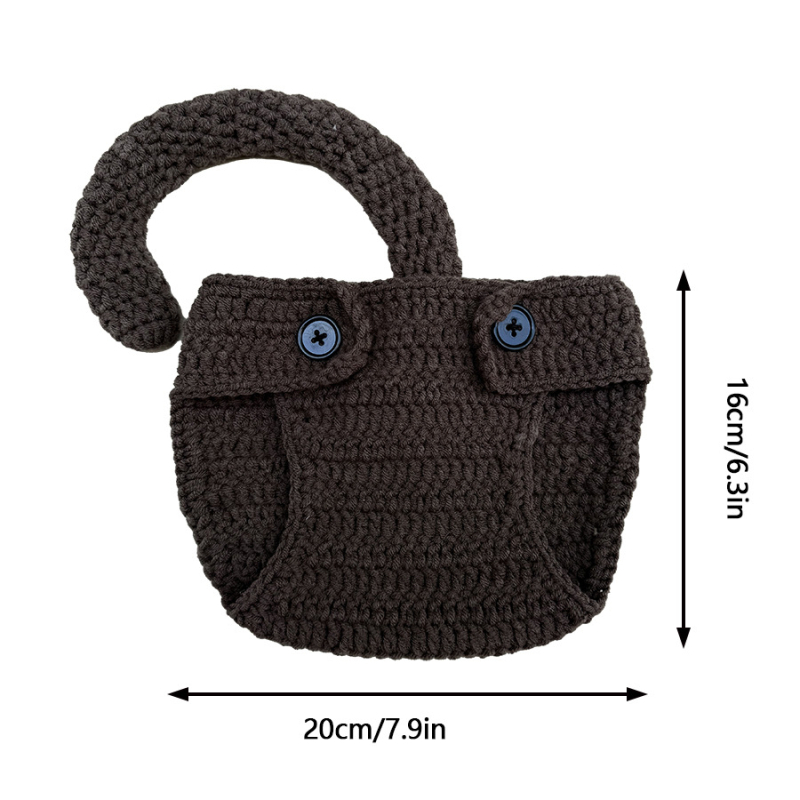 Kūdikio fotografavimo rekvizitai — rankomis megztas megztiniai komplektas naujagimiams, prekės ženklas Chuan Ying, paprastas stilius