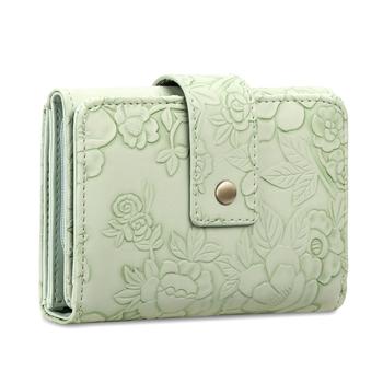 Portofel clutch cu model floral, piele PU, căptușeală poliester, funcție anti-furt