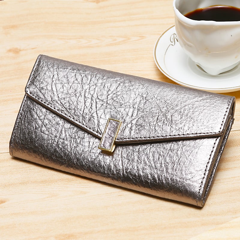 Ditilanli LANL-2257 RFID-blokirajući dugi ženski novčanik od prave teleće kože, višenamjenski