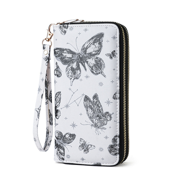 Moteriška PU odos ilga piniginė su gyvūnų raštu, vidinis audinys iš sintetinės odos, atspari nusidėvėjimui, 2025