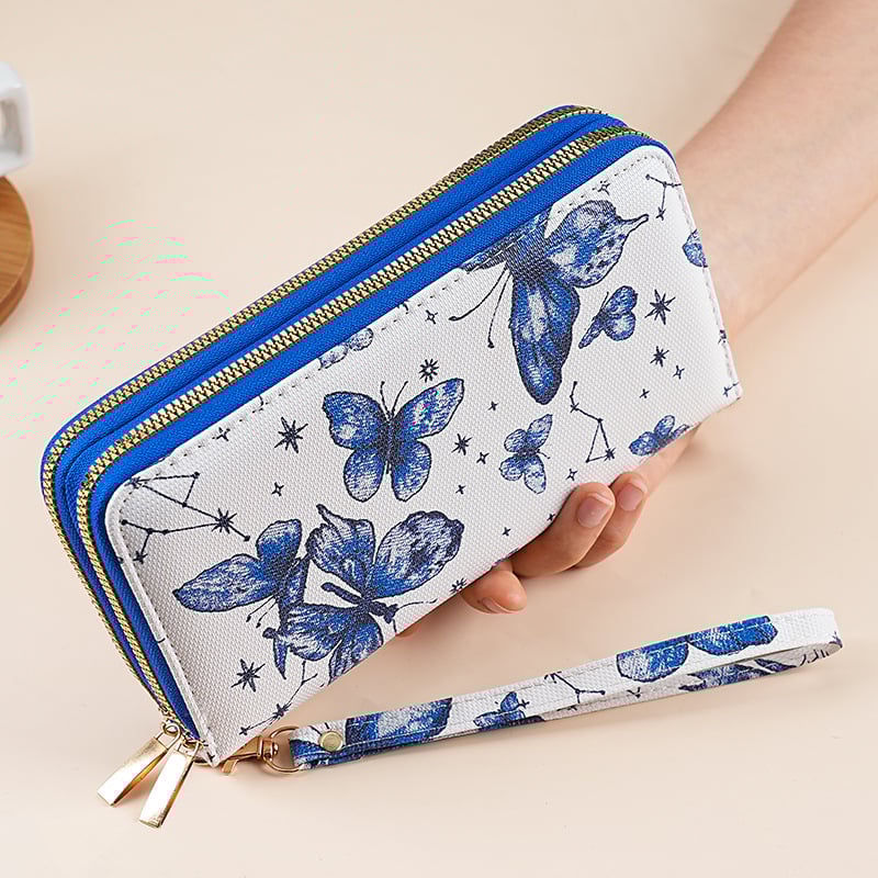 Moteriška PU odos ilga piniginė su gyvūnų raštu, vidinis audinys iš sintetinės odos, atspari nusidėvėjimui, 2025